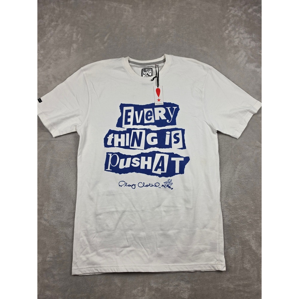 Play Cloths T-Shirt Mens L White Everything Is Pusha T Graphic Streetwear *Read